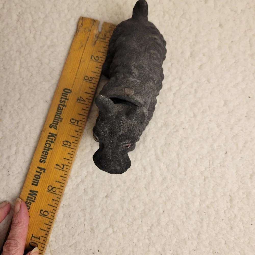 Vintage Japan Black Flocked Scottie Dog Bobblehead Nodder Terrier Figurine‎ 6